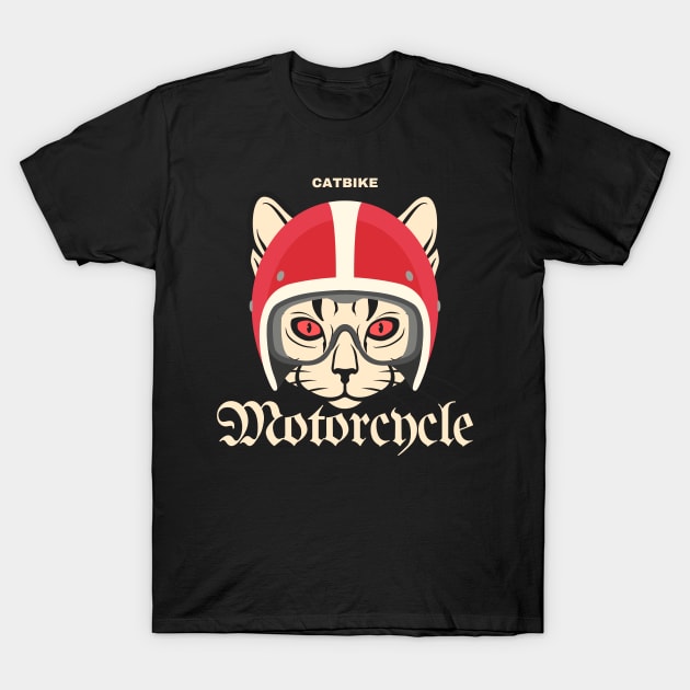 Cat motocycle T-Shirt by Zahra444